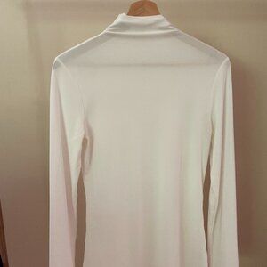 Halogen Sheer White Turtle Neck